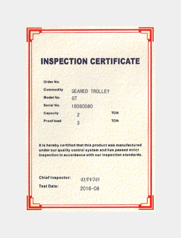 Contoh Dokumen Certificate Of Inspection