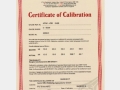 Certificate of Calibration